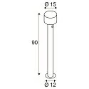 SLV Staande armatuur voor buiten TAHA II 90 met Sensor, CCT Switch, schakelbaar IP54, zwart, gelakt 