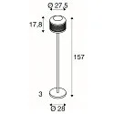 SLV Staande lamp PANTILO ROPE 27 E27 IP20, goud dimbaar