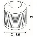 SLV Tafelarmatuur PANTILO ROPE 19 cilindrisch E27, zilver dimbaar