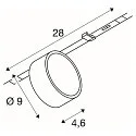 SLV 3-phase spot KALU 2.0 DALI cylindrical, DALI controllable, UGR < 19, cardanic swivelling IP20, white dimmable