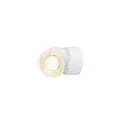 SLV wall and ceiling luminaire KALU 2.0 SINGLE PHASE 1 flame, UGR < 19, cardanic swivelling IP20, white dimmable