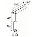 SLV 1-fase pendelarmatuur LALU® MIX&MATCH zonder lampenkap, CCT Switch IP20, zwart dimbaar