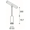 SLV Pendelarmatuur LALU® IP20, zwart dimbaar