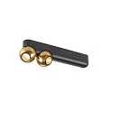 Wand- en plafondarmatuur DYSKO IP20, goud, zwart, gelakt dimbaar