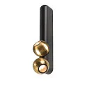 SLV Wand- en plafondarmatuur DYSKO IP20, goud, zwart, gelakt dimbaar