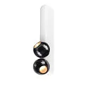SLV wall and ceiling luminaire DYSKO IP20, black, white, lacquered dimmable