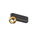SLV wall and ceiling luminaire DYSKO IP20, gold, black, lacquered dimmable