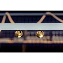 SLV 1-phase spot DYSKO cardanic swivelling, ball shaped IP20, glossy, gold dimmable