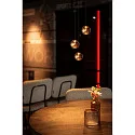 SLV 1-phase pendant luminaire DYSKO down, ball shaped IP20, glossy, gold dimmable