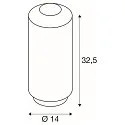 Tafelarmatuur PANTILO SLIM cilindrisch E27, chroom dimbaar