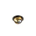 SLV ceiling recessed luminaire DYSKO round IP20, gold, black dimmable