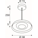 SLV pendant luminaire MOTUNA PD PHASE IP20, gold, white dimmable