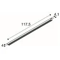 SLV 3-phase spot SIGHT EVO SINGLE 1200 DALI 2 1-fold, square, DALI controllable, with grid, UGR < 16 IP20, black dimmable