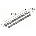 SLV 3-phase spot SIGHT EVO DOUBLE 600 DALI 2 2-fold, square, DALI controllable, with grid, UGR < 16 IP20, white dimmable