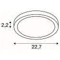SLV Downlight VARIO 220 met sensor IP20, wit, gelakt 