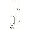 Pendelarmatuur FITU PD STONE E27 IP20, zwart dimbaar