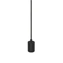Pendelarmatuur FITU PD RIBBED E27 IP20, zwart dimbaar