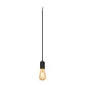 Pendelarmatuur FITU PD RIBBED E27 IP20, zwart dimbaar