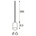 Pendelarmatuur FITU PD RIBBED E27 IP20, zwart dimbaar
