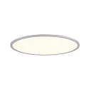 SLV ceiling luminaire PANEL 60 round, suitable for VDU workstation IP20, grey, lacquered dimmable
