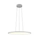 SLV pendant luminaire PANEL 60 round, suitable for VDU workstation IP20, grey dimmable
