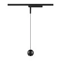 SLV 1-fase pendelarmatuur LIGHT EYE® 2.0 down, schakelbaar, baalvormig IP20, zwart mat 