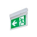 Wand- en plafondarmatuur P-LIGHT hoekig IP20, transparant, wit, gelakt 