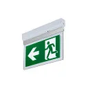 SLV Wand- en plafondarmatuur P-LIGHT hoekig IP20, transparant, wit, gelakt 