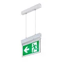 SLV Wand- en plafondarmatuur P-LIGHT hoekig IP20, transparant, wit, gelakt 