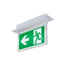 SLV Wand- en plafondarmatuur P-LIGHT hoekig IP20, transparant, wit, gelakt 