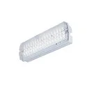 SLV Wand- en plafondarmatuur P-LIGHT hoekig IP65, transparant, wit, gelakt 