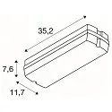 SLV Wand- en plafondarmatuur P-LIGHT hoekig IP65, transparant, wit, gelakt 