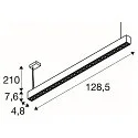 SLV Pendelarmatuur GLENOS® PRO IP20, zwart, wit dimbaar