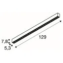 SLV Plafondarmatuur GLENOS® PRO UGR < 19, geschikt voor beeldschermwerkstations IP20, zwart, wit, gelakt dimbaar