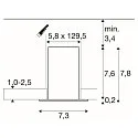SLV Plafondarmatuur GLENOS® PRO UGR < 19, geschikt voor beeldschermwerkstations IP20, zwart, wit, gelakt dimbaar