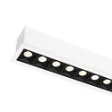 SLV Plafondarmatuur GLENOS® PRO UGR < 19, geschikt voor beeldschermwerkstations IP20, zwart, wit, gelakt dimbaar