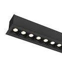 SLV Plafondarmatuur GLENOS® PRO UGR < 19, geschikt voor beeldschermwerkstations IP20, zwart, gelakt dimbaar