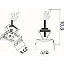 SLV light strip system fastening EASYLIGHT CSK FT BK, black
