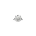 Plafondinbouwarmatuur DOWNLIGHT P 165 ON-OFF stijf, slagvast, multipower, bekabeld IP54, wit 