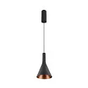 SLV Pendelarmatuur LALU® SET CONE 15 IP20, zwart dimbaar