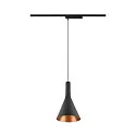 1-fase pendelarmatuur LALU® SET CONE 15 met lampenkap, CCT Switch, set van 1 IP20, zwart dimbaar