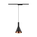 SLV 1-fase pendelarmatuur LALU® SET CONE 15 met lampenkap, CCT Switch, set van 1 IP20, zwart dimbaar