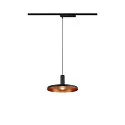 1-fase pendelarmatuur LALU® SET PLATE 22 met lampenkap, CCT Switch, set van 1 IP20, zwart dimbaar