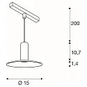 Pendelarmatuur LALU® SET ELYPSE IP20, zwart dimbaar