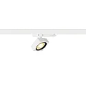 3-phase spot EURO CUBE 2 M PHASE flat, square, cardanic IP20, black, white dimmable