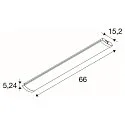 SLV Lichtbalk BATTEN FLAT P 600 27 ON-OFF CCT Switch, schakelbaar, multipower IP44/20