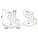 SLV Bevestigingshaken BATTEN FLAT P / FOR HORIZONTAL WIRES set van 2, rvs