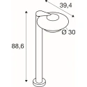 SLV bollard light SEJERO 90 POLE with shade, with lamp socket E27 IP65, beige