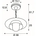 SLV pendant luminaire SEJERO E27 IP65, beige dimmable