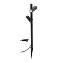 Armatuur met grondpen HELIA SLIM POLE DOUBLE met Stekker IP65, zwart